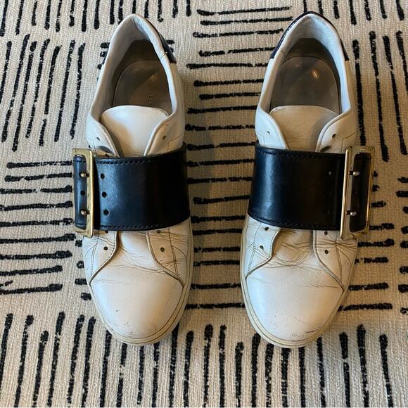 Burberry Westford Buckle Strap Sneakers Cream 8 - Picture 3 of 13